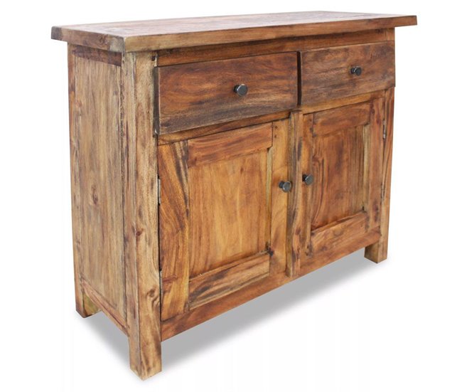 Aparador de madera maciza reciclada estilo rústico 4402019 Marron