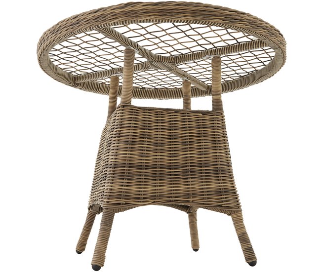 conjunto de ratán Marron