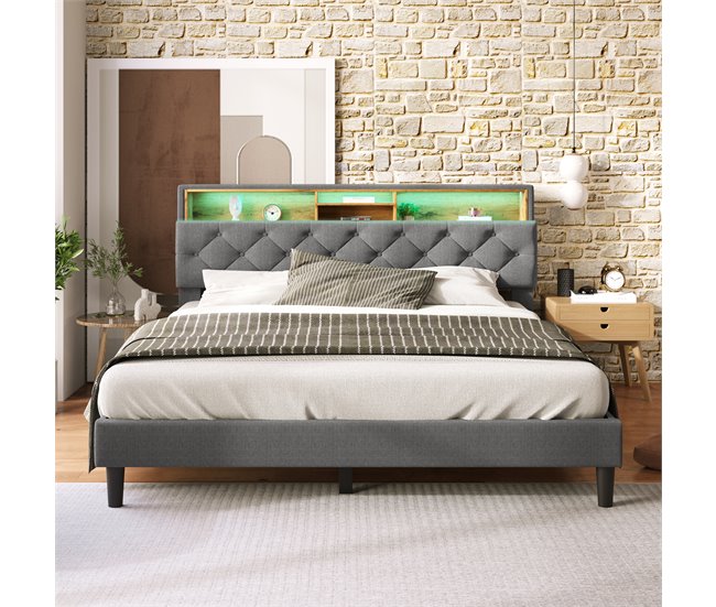 Camas de matrimonio Gris