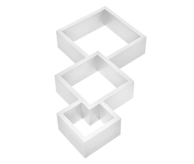 [en.casa] Estantería de pared diseño retro Blanco