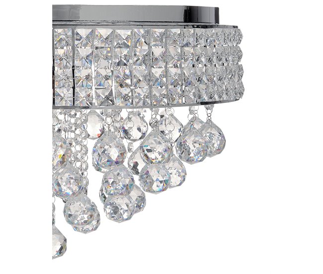 Beliani Lámpara colgante CEDEIRA Plateado