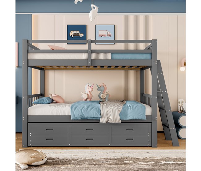 Cama litera 95x244 Gris