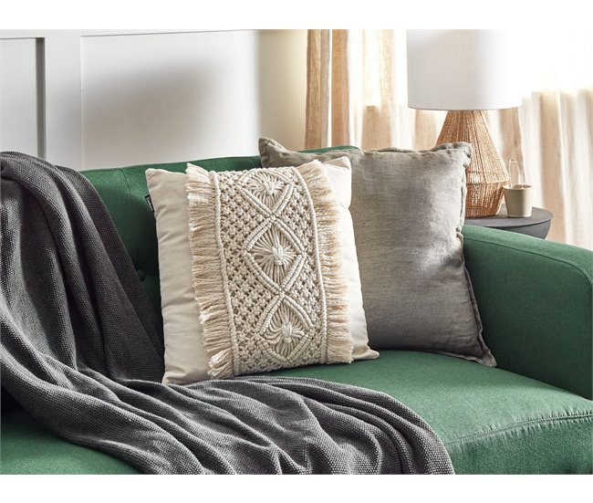 Beliani Cojín decorativo KALAM 45x45 Beige