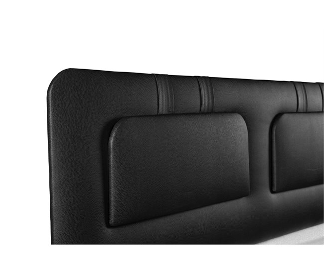 Cabecero de Cama BLUME Tapizado Polipiel 145 Negro
