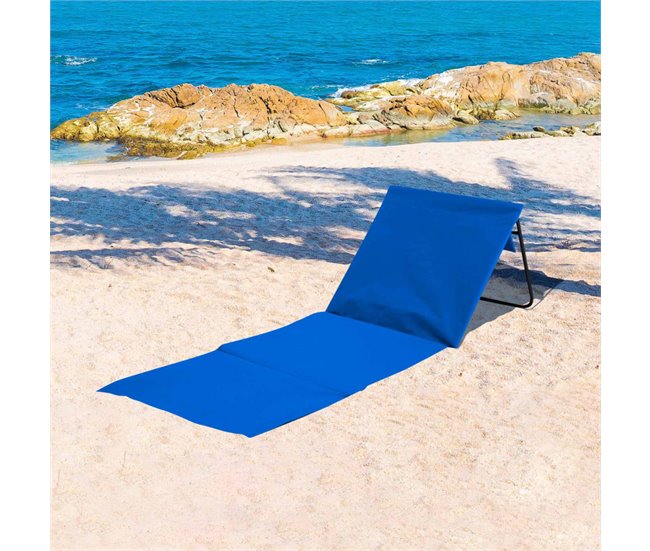 Pack 2 Esterillas Plegables de Playa Thinia Home Azul