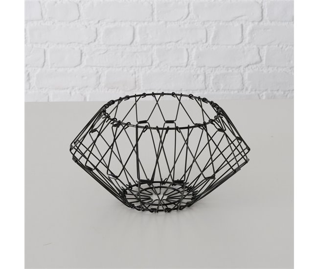 Jarrón decorativo VANDULA material metal Negro
