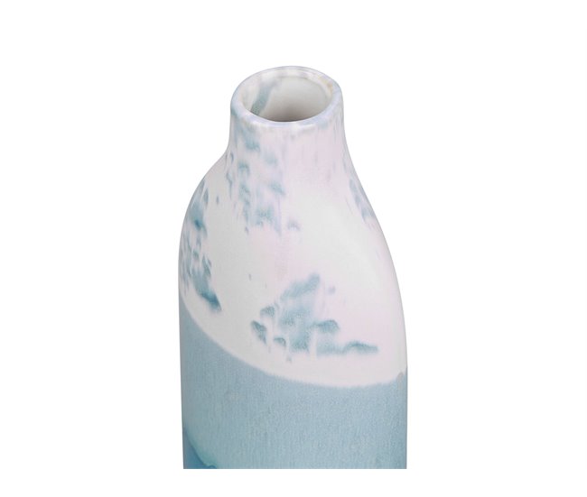 Beliani Jarrón para flores CALLIPOLIS Azul
