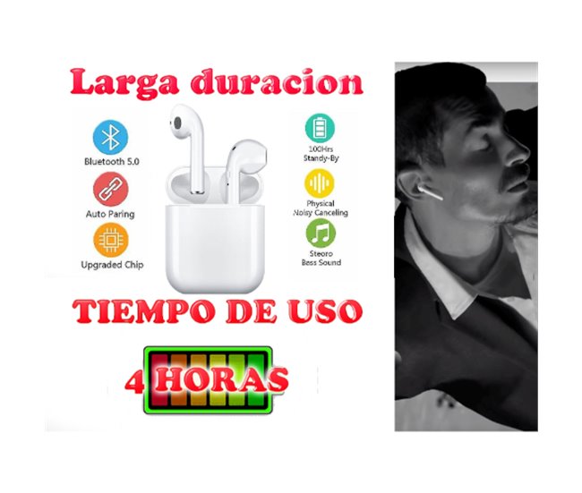 I12 Auriculares True Wireless Blanco