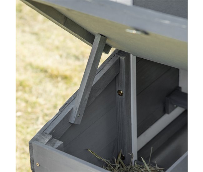 Gallinero de Jardín Madera de Abeto PawHut Blanco