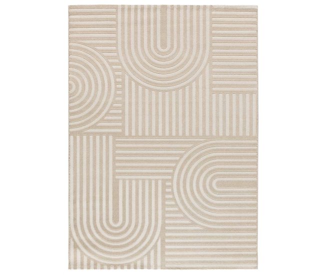 Alfombra de estilo escandinavo con relieve ZEN - ATTICGO 133x190 Blanco