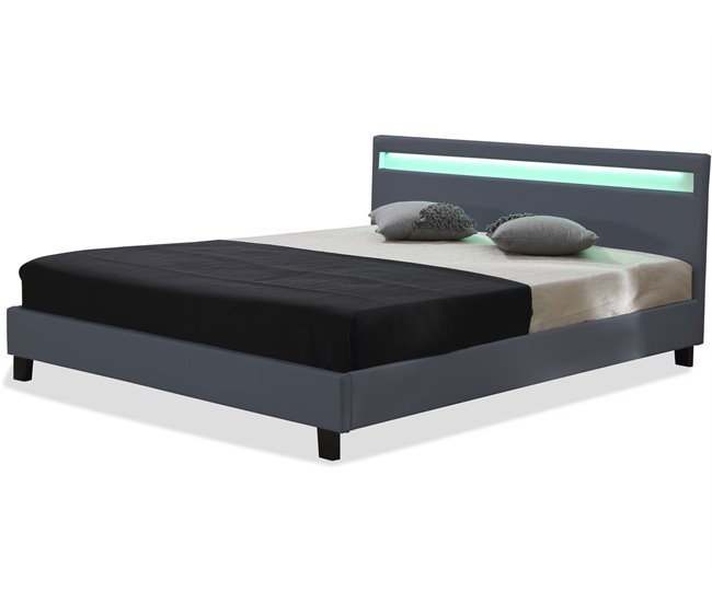 Cama LED 140x190 Gris