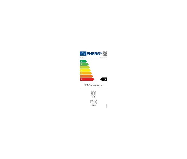 Vinoteca 24 botellas Vinobox 24 PRO Mono temperatura Compresor Negro