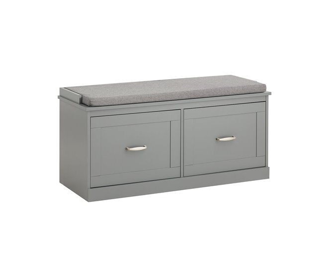 Banco Zapatero con 2 Estantes y 2 Puertas FSR131-HG SoBuy Gris