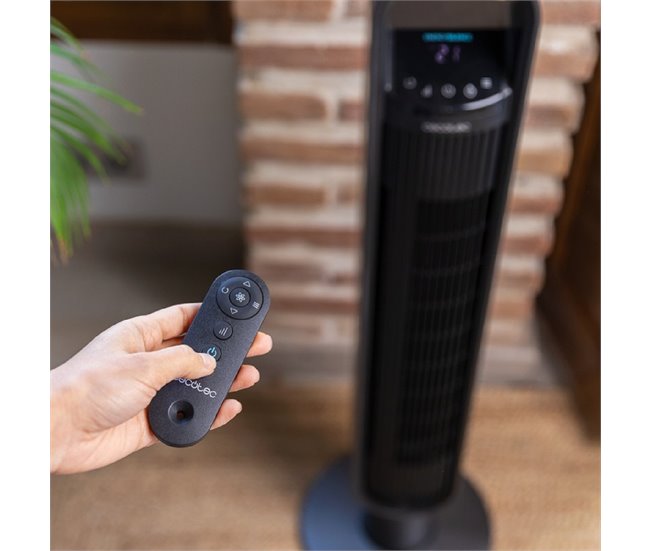 Ventilador de torre EnergySilence 9190 SkyLine Ionic Connected Cecotec Negro