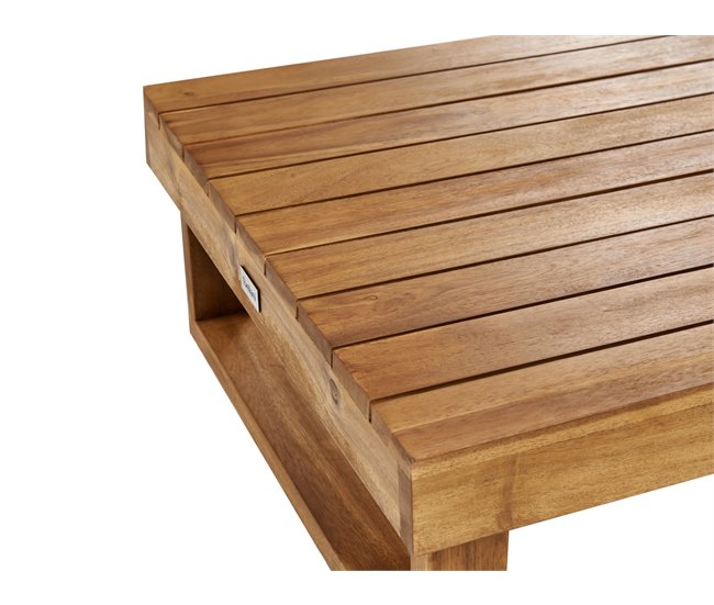 Beliani Mesa de jardín MARETTIMO Madera Clara