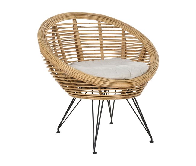 Beliani Conjunto de jardín Ratán MARATEA/CESENATICO Natural