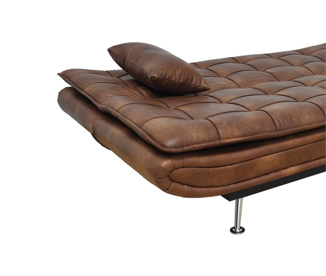 Sofá cama en tela WILLEM Marron