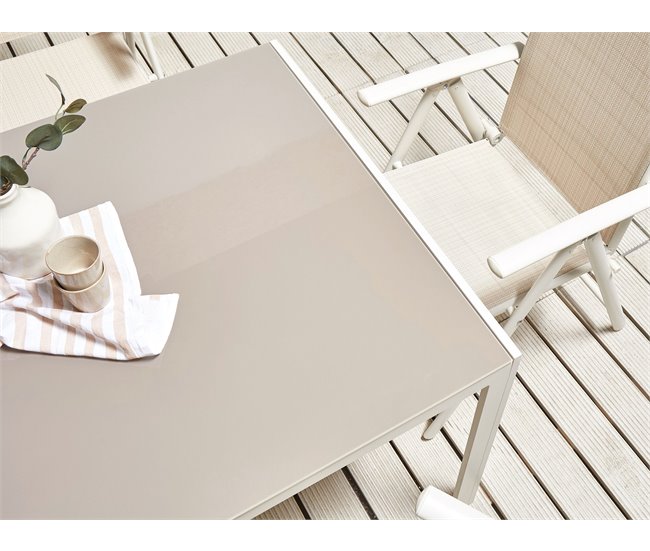 Beliani Conjunto de comedor CATANIA Beige