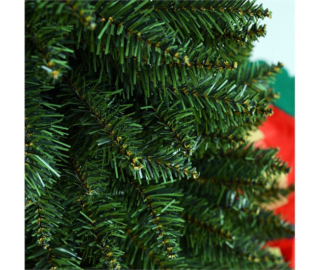 Árbol de Navidad Plástico, Metal HOMCOM Verde