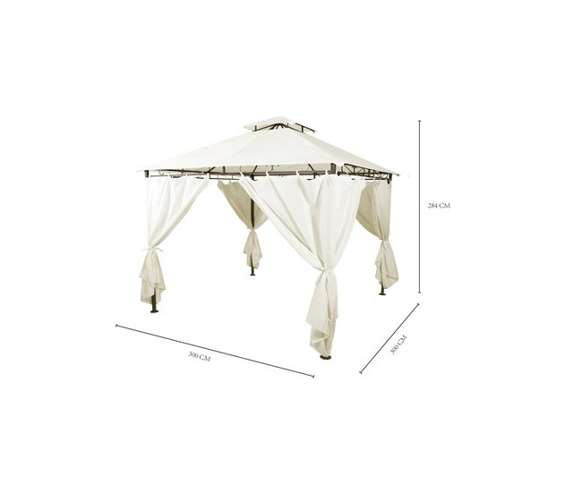Pérgola CIRA 283x300x300cm color beige Beige