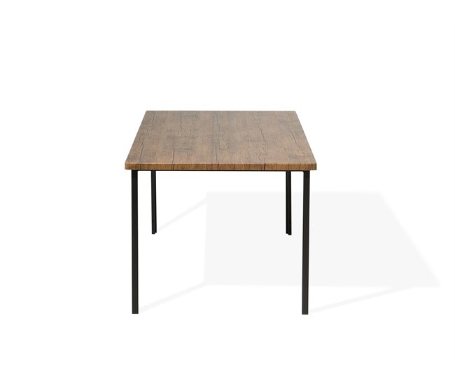Beliani Mesa de comedor LAREDO 90x150 Negro