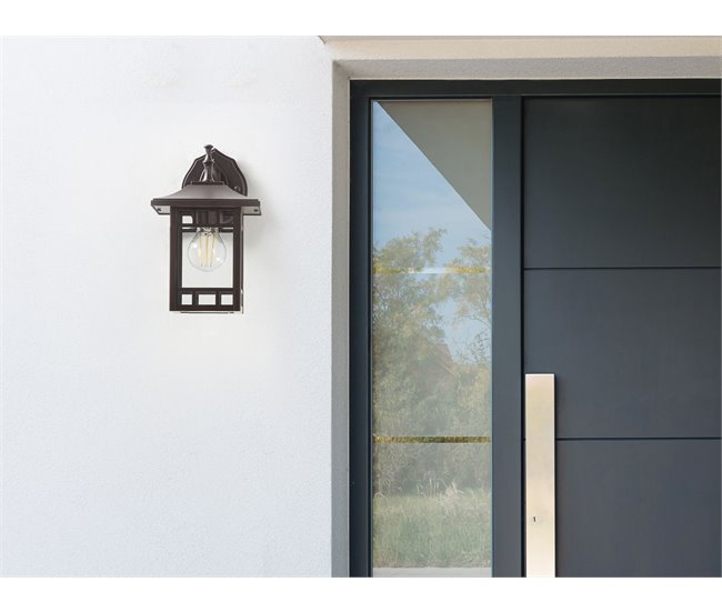 Beliani Lámpara de pared para exteriores HERIOT Negro