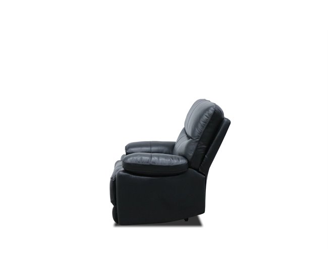 Sillón MASTER relax eléctrico de piel Negro