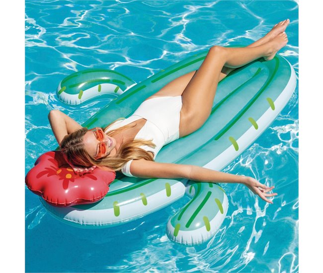 Colchoneta hinchable INTEX cactus Verde