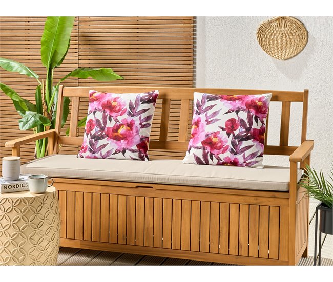 Beliani Cojín de jardín LANROSSO 45x45 Blanco