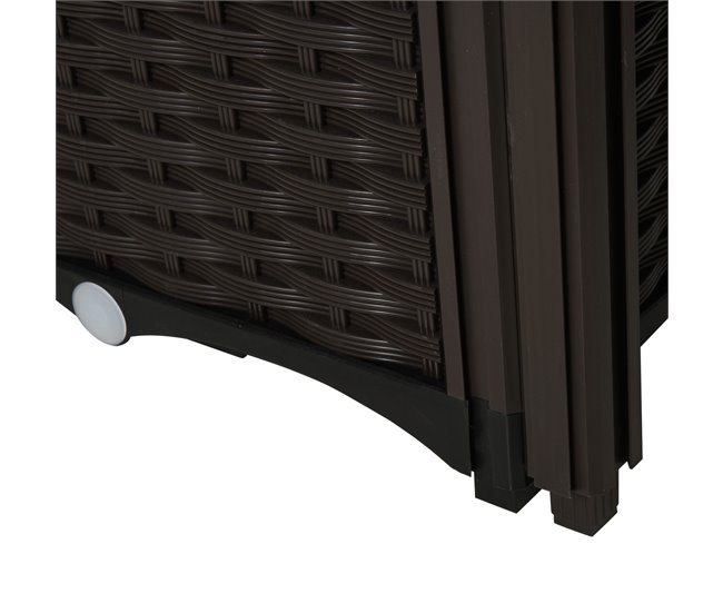 Conjunto de 2 Macetas Cuadradas PP Outsunny Marron