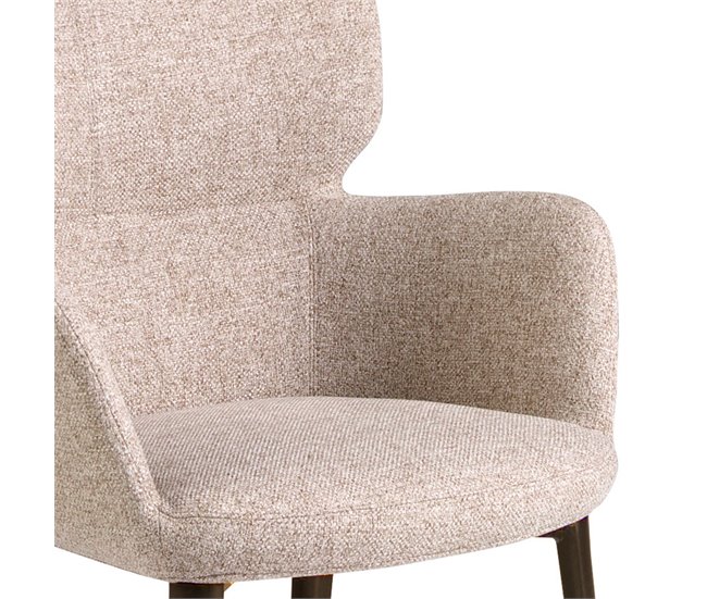 ANGEL CERDA Silla tela marrón jaspeada Marron