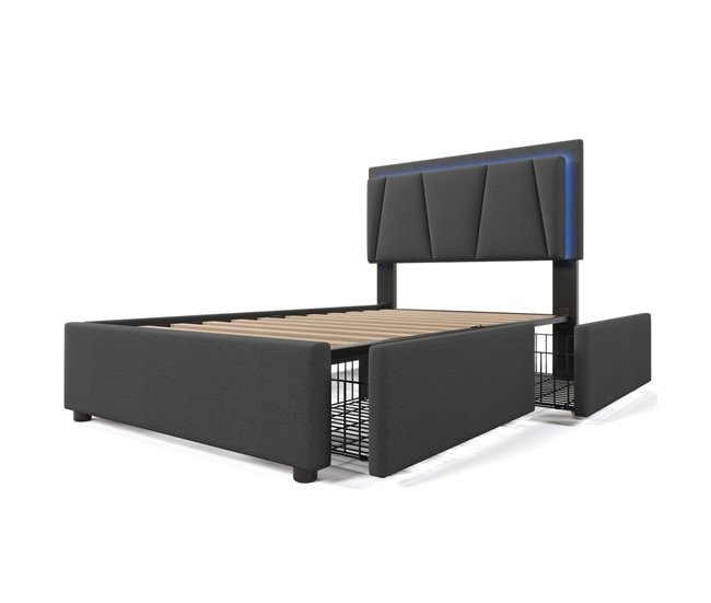 Camas individuales 207x99 Gris