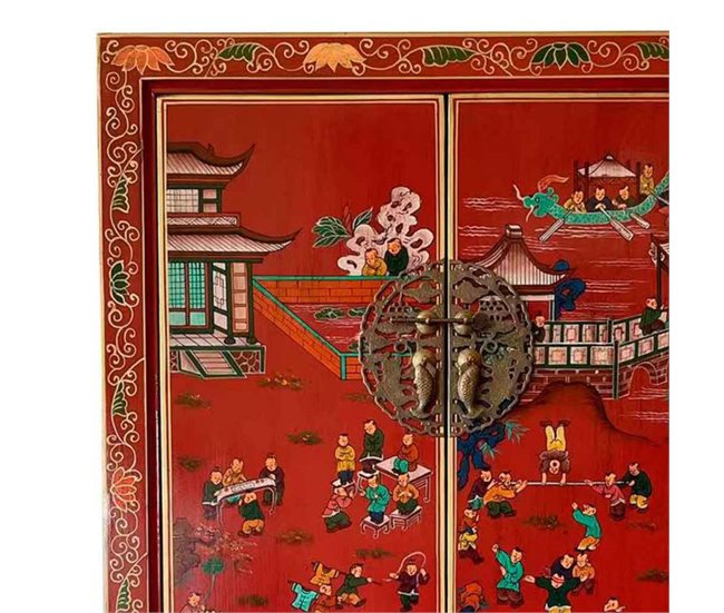 Armario de madera Rojo