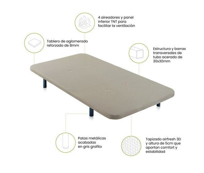 Base tapizada Air 3D 