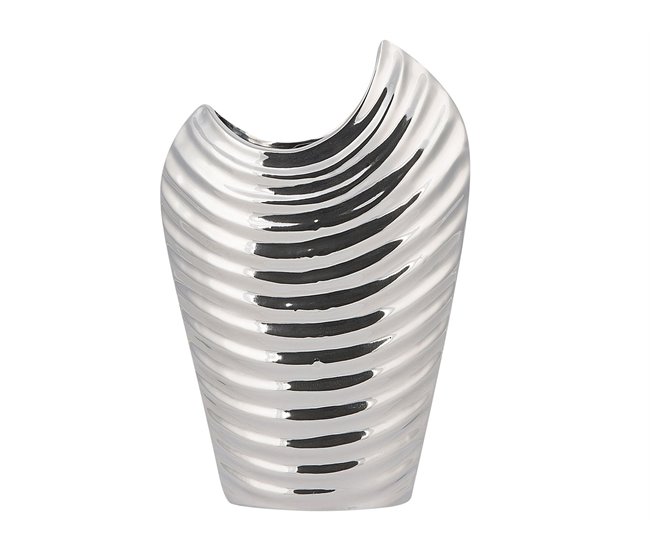 Beliani Jarrón decorativo ECETRA Gris
