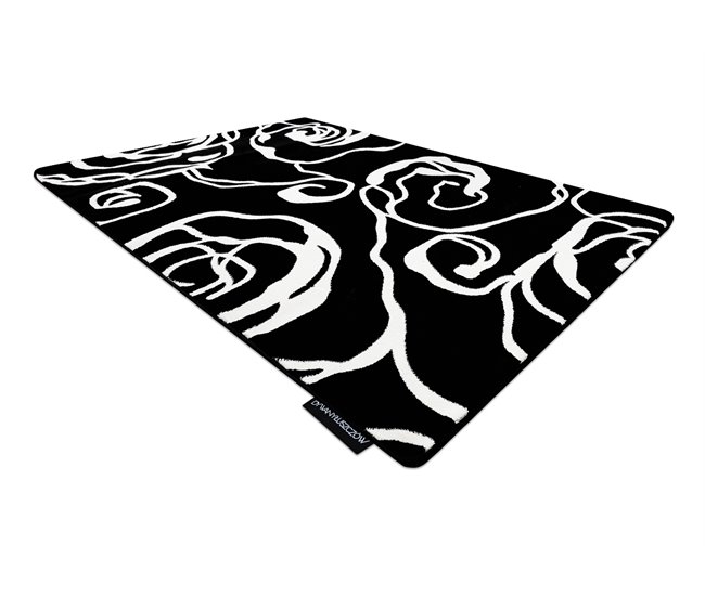 Alfombra HAMPTON rosa flores 120x170 Negro