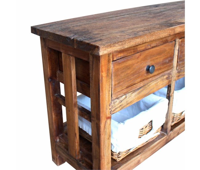 Aparador armario de almacenamiento en madera maciza reciclada 4402144 Marron