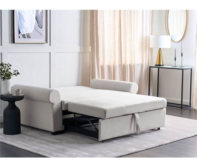 Beliani Sofá cama Tela SILDA Beige