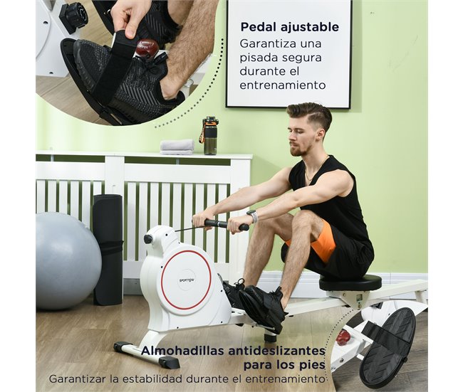 Máquina de Remo Acero, ABS SPORTNOW Blanco