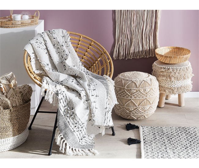 Beliani Manta YAMALAK Gris Claro