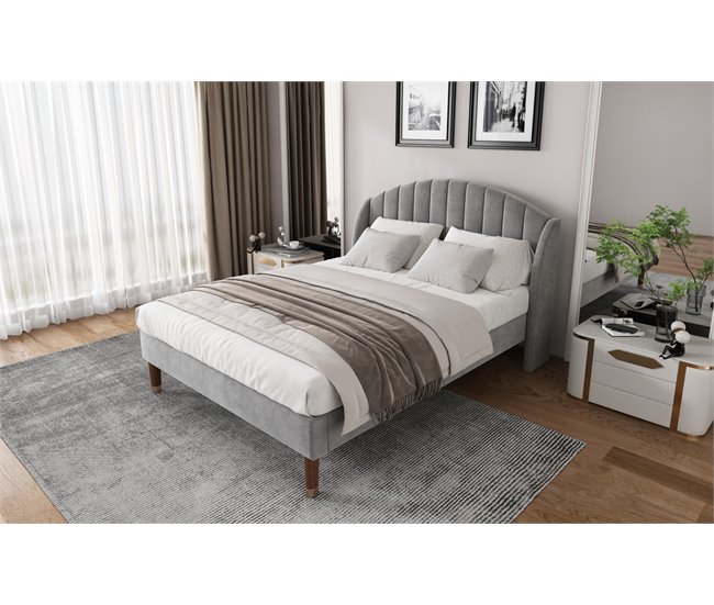 Marco de la cama 200x140 Gris