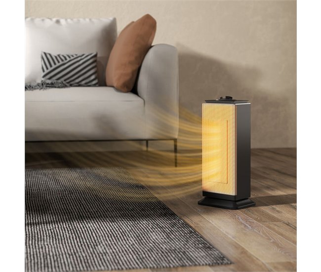 Calefactor Eléctrico ABS, PA HOMCOM, hogar - climatización Negro