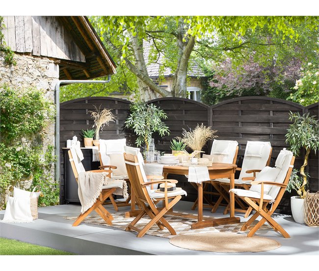 Beliani Conjunto de comedor MAUI Azul