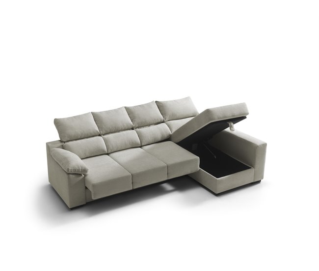 Chaise longue reversible con arcón PALA Antracita