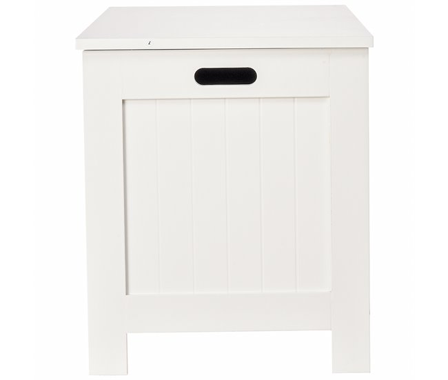 Otomana de Almacenaje Tablero de MDF HOMCOM 81 Blanco