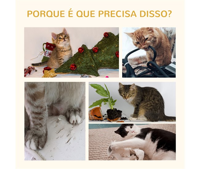 Árbol para Gatos Aglomerado de Madera, Totora, Poliéster PawHut Marron