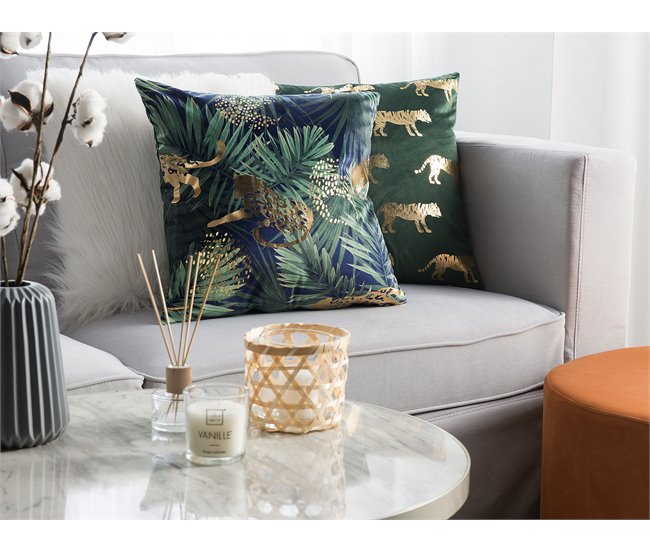 Beliani Cojín decorativo BELLEROSE Verde Oscuro