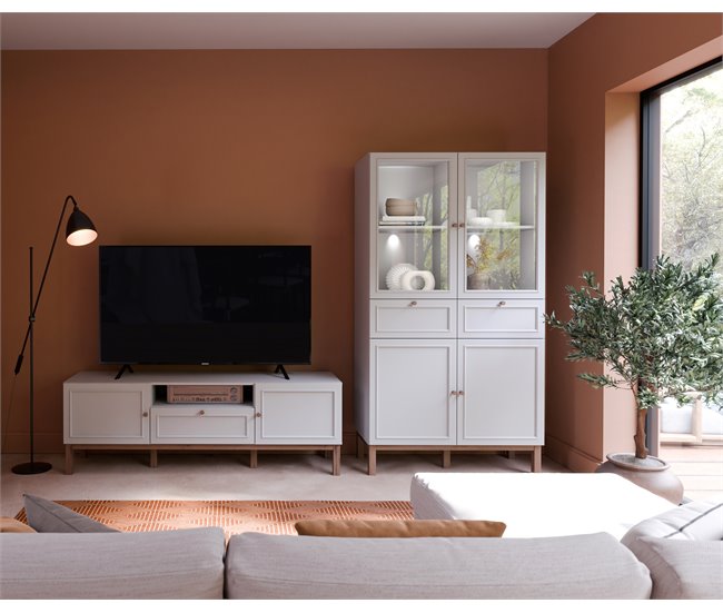 Mueble tv 159,6cm gris claro LISZT Gris Claro