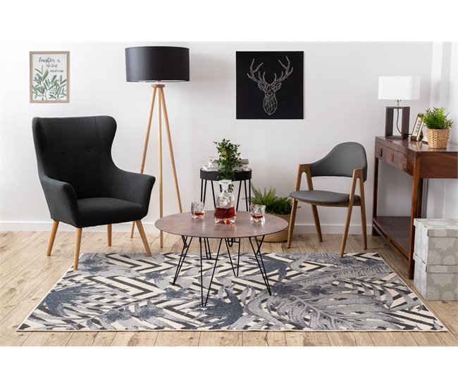 Alfombra HEOS 78540 Hojas Selva 190x270 Gris Oscuro