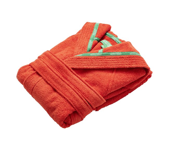 Albornoz benetton 360 gsm 100% algodón Rojo
